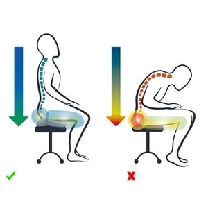 Cuscino Memory Foam Ergonomico per Sedia Ufficio Auto Aereo 47x35 H5 cm Blu