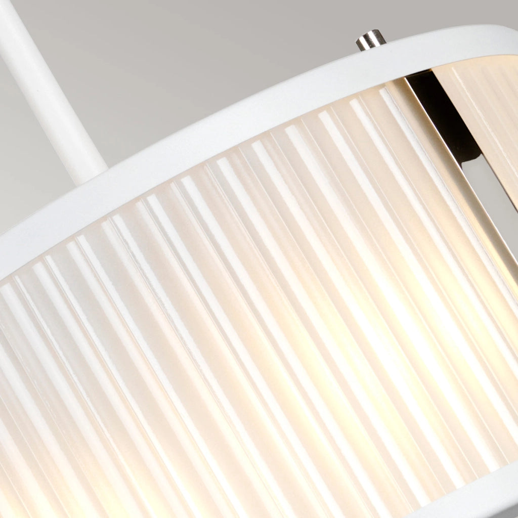 Sospensione Corona vetro bianco/nichel 2xE27 Elstead