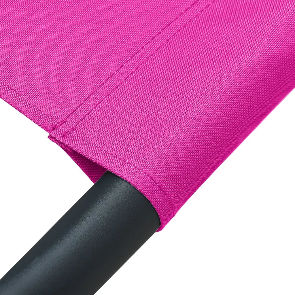Lettino Prendisole | Sdraio da giardino | Lettino da sole in Tessuto Rosa