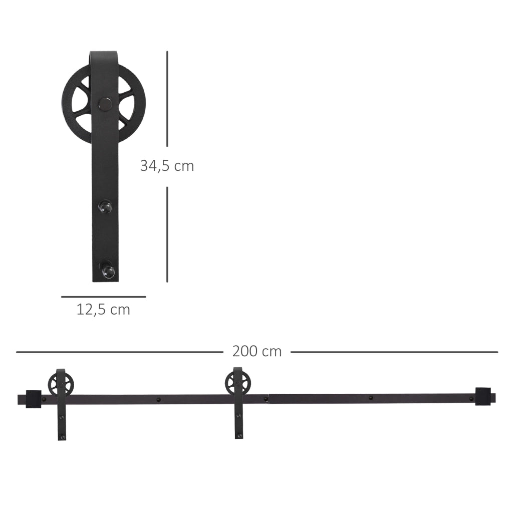 Kit Ante Scorrevoli ¨C zephmum ¨C 200 cm Legno Nero