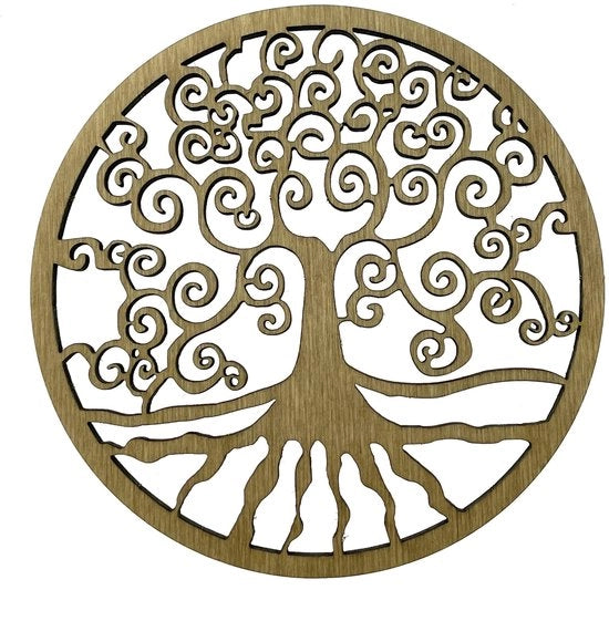 Set di 6 piedini Levensboom in legno di betulla Ø 8cm per bevande caffè tè decorazione meditazione