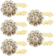 Set di chiusure per bottoni in stile lussuoso - Forma a fiori senza cucito - Rimovibile per camicie o abiti - Ideale per decorazioni per cucito - Pacchetto da 5 - Sistema innovativo di clip - Decorazione per bottoni