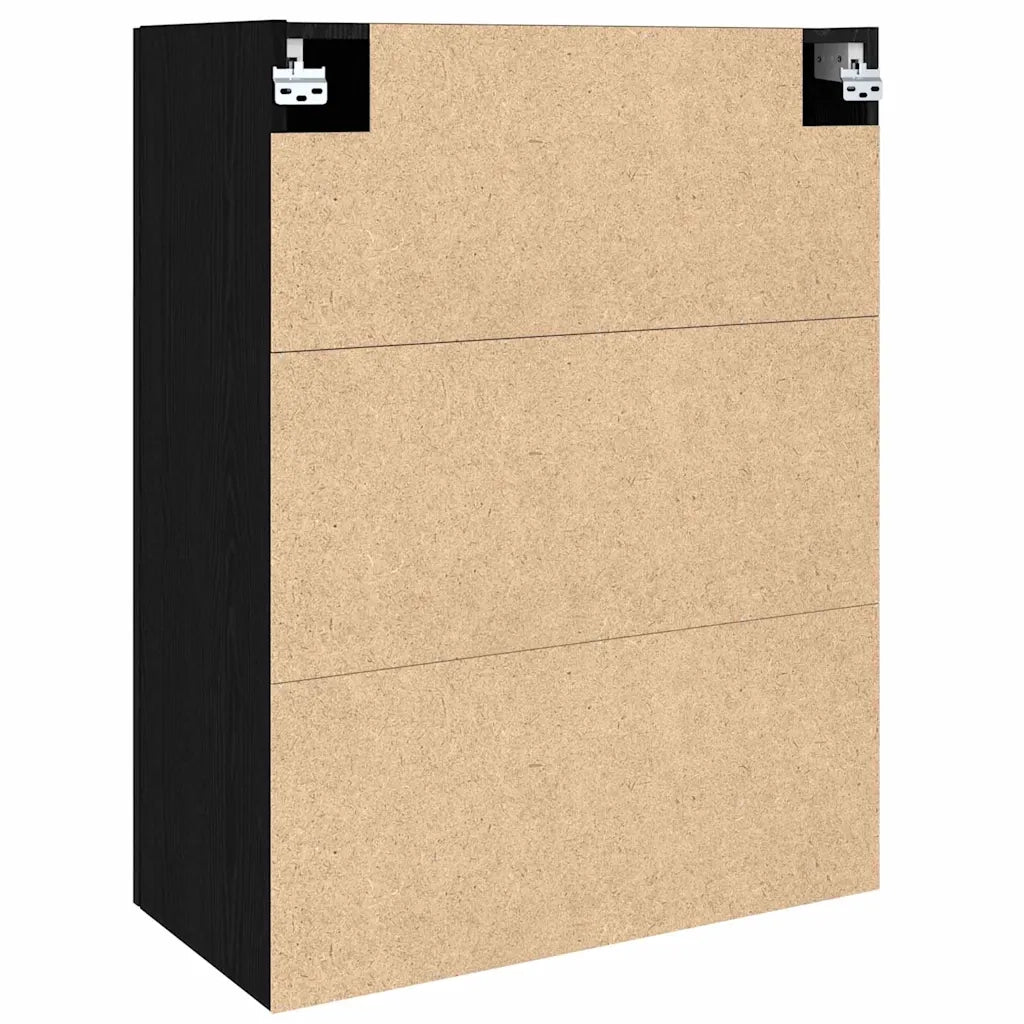 vidaXL Armadio pensile Rovere nero 69.5 x 34 x 90 cm Legno multistrato