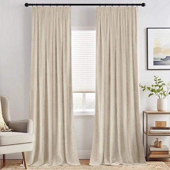 Gordini in velluto - Opaco e termoisolanti - Set da 2 - 140 x 260 cm