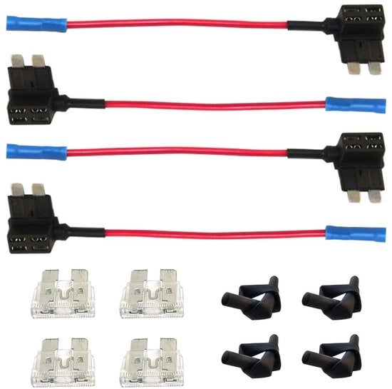 Adattatore di circuito aggiuntivo per zavorra - 4 pezzi con viti a molla per cavi - Adattatore di circuito aggiuntivo per zavorra T-adapter - 16 Gauge