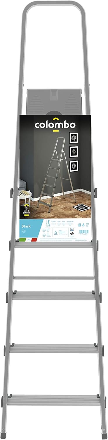 COLOMBO Scala 6 gradini leggera in acciaio e gradini in alluminio MOD. STARK