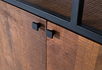 Libreria in massello di mango e metallo