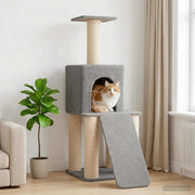 Albero per gatti con pali per graffiare in sisal Grigio Chiaro 42033043