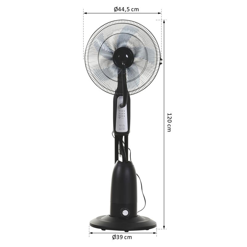 VENTILATORE OSCILLANTE CON NEBULIZZATORE 3 MODALITÀ E TIMER