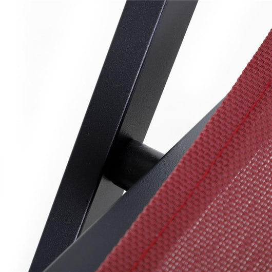 SET 2 SEDIE SDRAIO PIEGHEVOLI IN ALLUMINIO E TEXILENE ROSSO