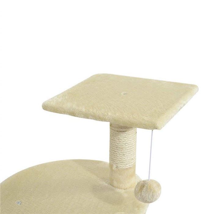 ALBERO TIRAGRAFFI PER GATTO BEIGE 75X40X112 CM