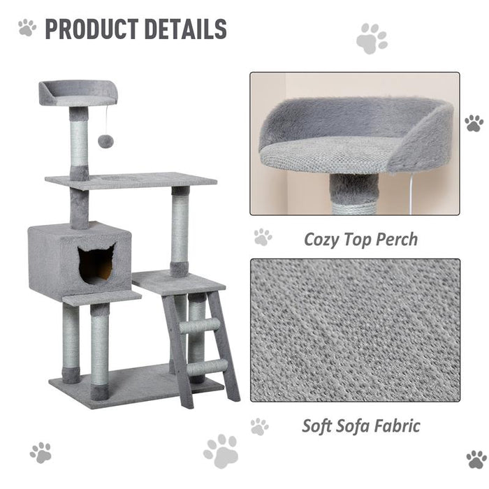 PALESTRA PER GATTI MULTILIVELLO CON CASETTA E TIRAGRAFFI CORDA DI JUTA