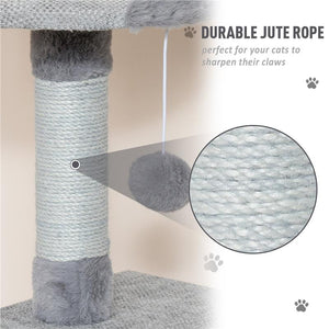 PALESTRA PER GATTI MULTILIVELLO CON CASETTA E TIRAGRAFFI CORDA DI JUTA