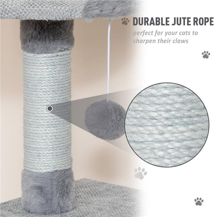 PALESTRA PER GATTI MULTILIVELLO CON CASETTA E TIRAGRAFFI CORDA DI JUTA