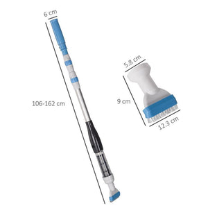 ASPIRAPOLVERE PER PISCINA CORDLESS CON ASTA A 3 LIVELLI,Ø6X106-162 CM