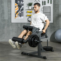 CALF MACHINE CON SCHIENALE E CUSCINETTI REGOLABILI IN ACCIAIO PLASTICA ED EVA 100X90X105 CM GRIGIO E NERO