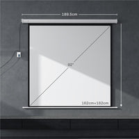 TELO PROIETTORE MOTORIZZATO DA 92 POLLICI CON TELECOMANDO IN PLASTICA E METALLO 189.5X8X189.5 CM BIANCO