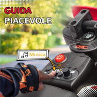 MOTO ELETTRICA PER BAMBINI CON ROTELLE E INDICATORE DI CARICA IN PP E METALLO 107X56X70 CM ROSSO