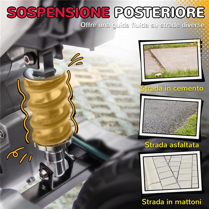 MOTO ELETTRICA PER BAMBINI CON ROTELLE E INDICATORE DI CARICA IN PP E METALLO 107X56X70 CM ROSSO