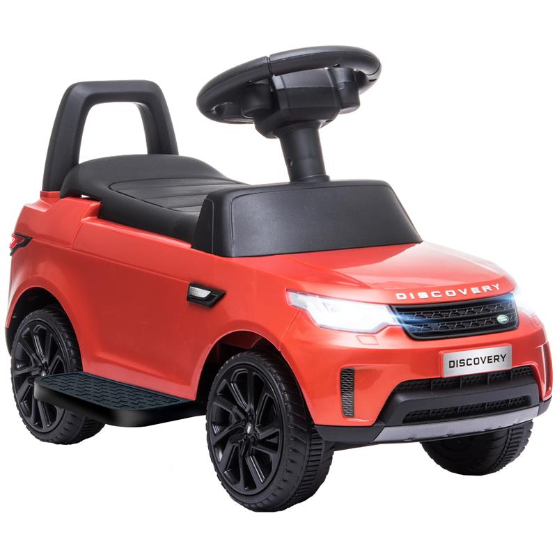 MACCHINA PER BAMBINI CON LICENZA LAND ROVER 6V FUNZIONAMENTO ELETTRICO E A SPINTA VELOCITÀ 3KM/H ROSSO