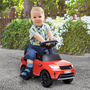 MACCHINA PER BAMBINI CON LICENZA LAND ROVER 6V FUNZIONAMENTO ELETTRICO E A SPINTA VELOCITÀ 3KM/H ROSSO