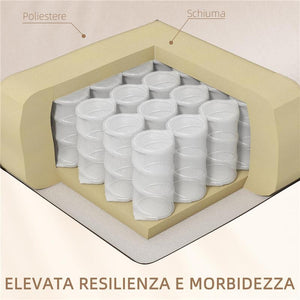 POLTRONA MASSAGGIANTE E RECLINABILE CON POGGIAPIEDI E TELECOMANDO IN MICROFIBRA 77X93X105 CM BEIGE