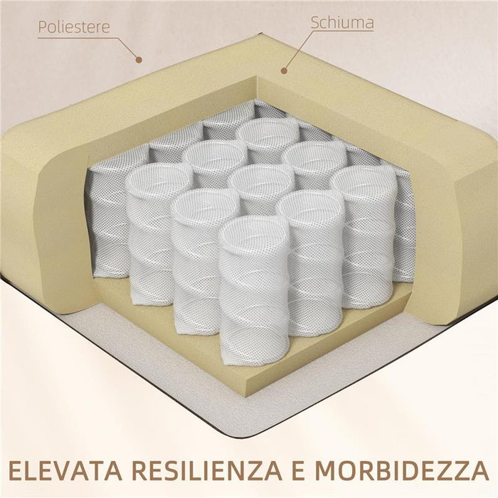 POLTRONA MASSAGGIANTE E RECLINABILE CON POGGIAPIEDI E TELECOMANDO IN MICROFIBRA 77X93X105 CM BEIGE