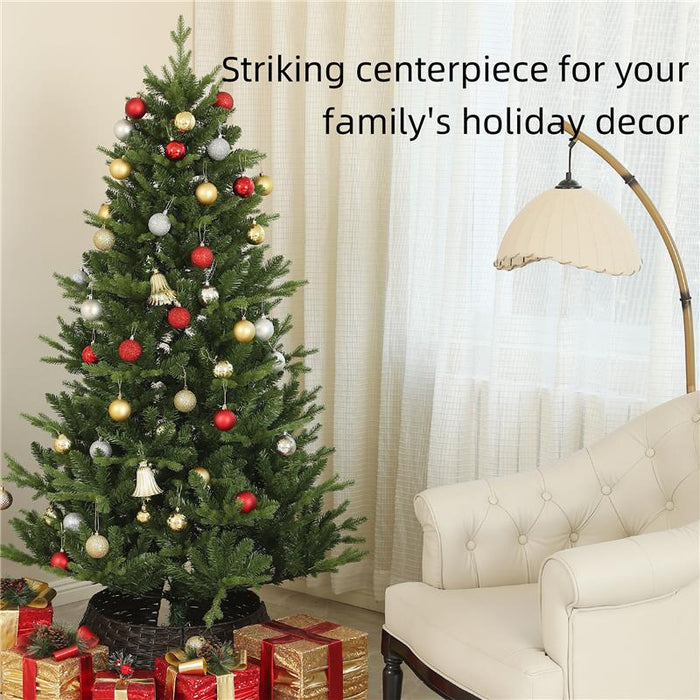 ALBERO DI NATALE ARTIFICIALE ALTO 180 CM CON 818 RAMI E BASE IN ACCIAIO PER INTERNI VERDE