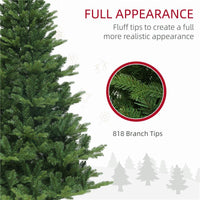 ALBERO DI NATALE ARTIFICIALE ALTO 180 CM CON 818 RAMI E BASE IN ACCIAIO PER INTERNI VERDE