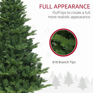 ALBERO DI NATALE ARTIFICIALE ALTO 180 CM CON 818 RAMI E BASE IN ACCIAIO PER INTERNI VERDE