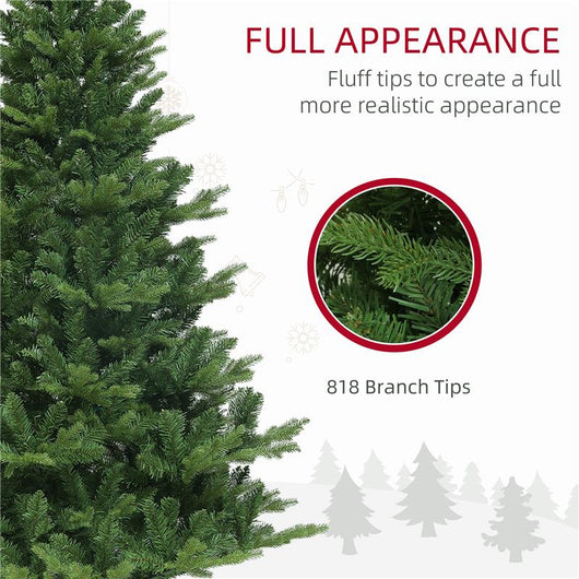 ALBERO DI NATALE ARTIFICIALE ALTO 180 CM CON 818 RAMI E BASE IN ACCIAIO PER INTERNI VERDE