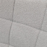 POLTRONA A DONDOLO IMBOTTITA IN LEGNO E ACCIAIO CON RIVESTIMENTO BOUCLÚ 71X98X101 CM GRIGIO