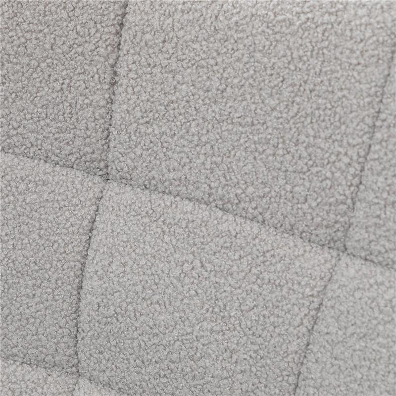 POLTRONA A DONDOLO IMBOTTITA IN LEGNO E ACCIAIO CON RIVESTIMENTO BOUCLÚ 71X98X101 CM GRIGIO