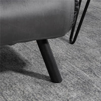 DIVANO LETTO 3 IN 1 IN TESSUTO EFFETTO VELLUTO CON SCHIENALE REGOLABILE E 2 CUSCINI M102X73X81 CM GRIGIO SCURO