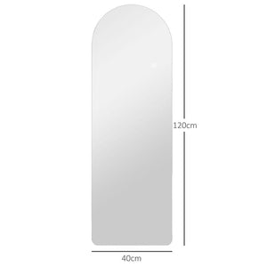 SPECCHIO DA PARETE AD ARCO CON ILLUMINAZIONE LED REGOLABILE E CONTROLLO TOUCH IN VETRO TEMPERATO 40X3X120 CM