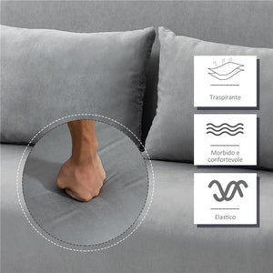 DIVANO LETTO SINGOLO IN FINTA PELLE CON SEDUTA REGOLABILE IN 5 POSIZIONI 105X80X78 CM GRIGIO CHIARO