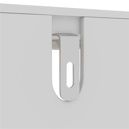MOBILE SOTTOLAVABO BAGNO CON 2 ANTE A PRESSIONE IN BAMBÙ E MDF CON INTAGLIO A U 70X33X79.5 CM BIANCO