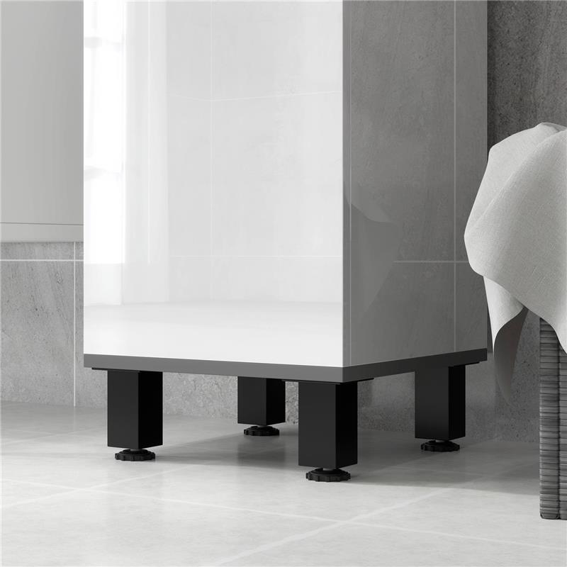 MOBILE COLONNA BAGNO CON 2 ARMADIETTI CON RIPIANI REGOLABILI E CASSETTO 34X32X190 CM BIANCO