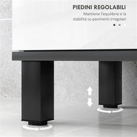 MOBILE SOTTOLAVABO BAGNO CON ARMADIETTO 2 ANTE E RIPIANO REGOLABILE 80X34X60 CM BIANCO LUCIDO