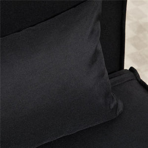 POLTRONA LETTO 3 IN 1 CON SCHIENALE RECLINABILE SU 6 POSIZIONI IN TESSUTO 94X78X80 CM NERO