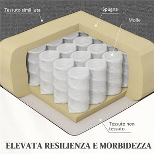 POLTRONA RECLINABILE 115¦ MAX CON POGGIAPIEDI E 4 RUOTE IN POLIESTERE E LEGNO 76X78.5X102 CM GRIGIO