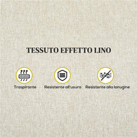 POLTRONA RELAX RECLINABILE MANUALE CON POGGIAPIEDI IN TESSUTO E IMBOTTITURA SPESSA BEIGE