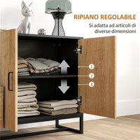 CREDENZA MODERNA CON 3 CASSETTI E UN ARMADIETTO CUCINA 2 ANTE SOFT-CLOSE CON RIPIANO REGOLABILE