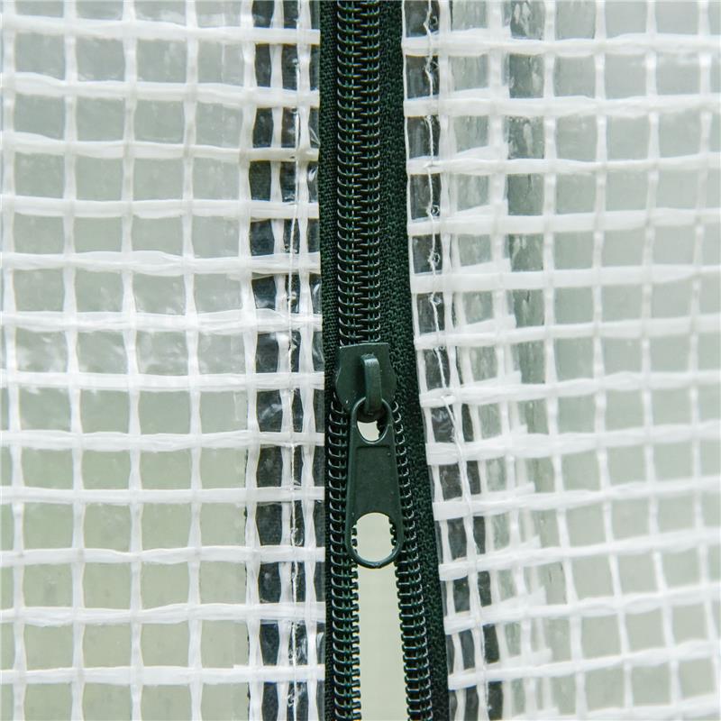 SERRA DA GIARDINO CON PORTA AVVOLGIBILE E BORDI ESTESI IN ACCIAIO E PE 200X76X168 CM BIANCO