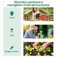 SERRA DA GIARDINO CON PORTA AVVOLGIBILE E BORDI ESTESI IN ACCIAIO E PE 200X76X168 CM BIANCO