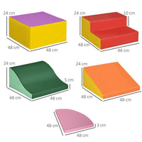 SET COSTRUZIONI MORBIDE PER BAMBINI 1-3 ANNI DA 6 PEZZI IN PU ED EPE MULTICOLORE