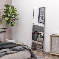 SPECCHIO DA TERRA MODERNO A FIGURA INTERA DESIGN AUTOPORTANTE O DA PARETE 40X150 CM NERO