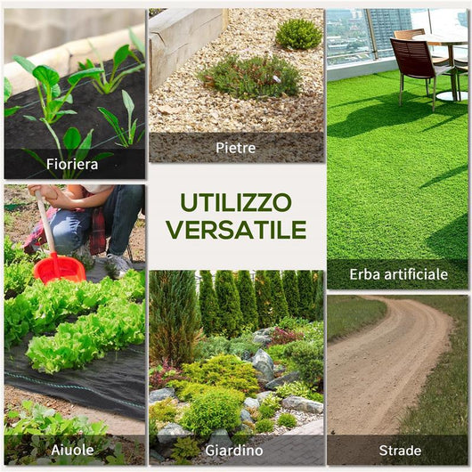 TELO PER PACCIAMATURA 50X2 M TRASPIRANTE E ANTI-UV IN POLIPROPILENE NERO