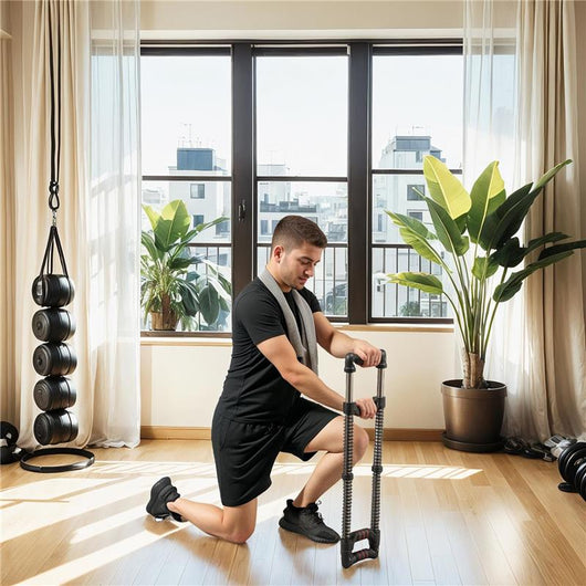 POWER TWISTER A 4 MOLLE CON RESISTENZA DA 10 A 80 KG IN ACCIAIO INOX 80X22X5 CM NERO