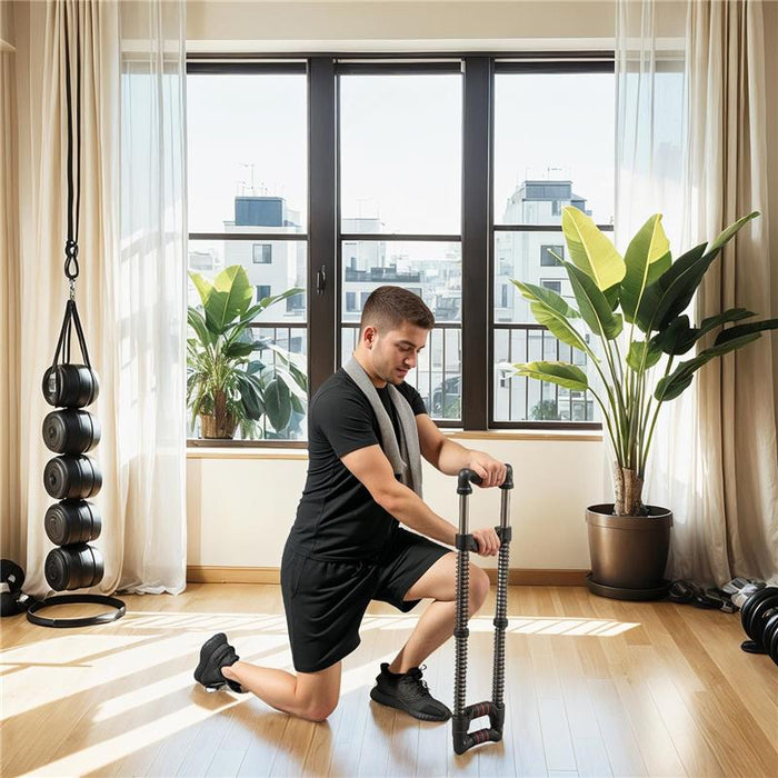 POWER TWISTER A 4 MOLLE CON RESISTENZA DA 10 A 80 KG IN ACCIAIO INOX 80X22X5 CM NERO